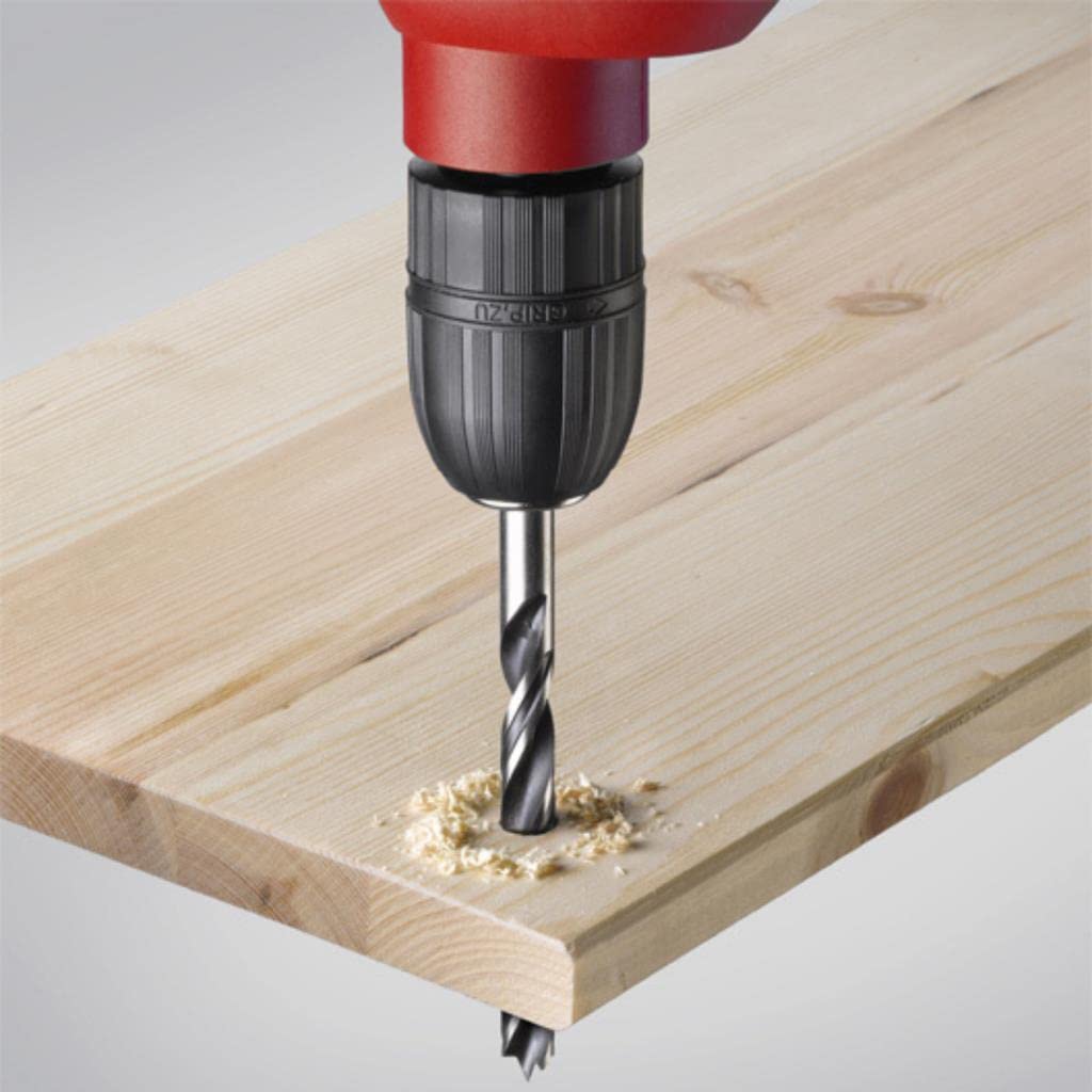 kwb Wooden Spiral Drill Ø 8.0 mm 511468 (CV Steel, Special 2-bit Spiral Shape, Industrial Quality)