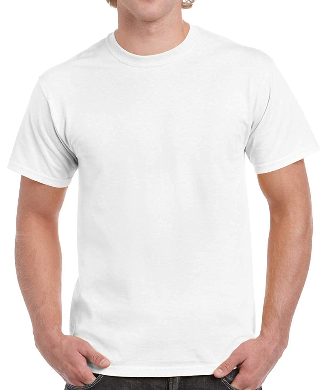 GenericSKF Men's Cotton Half Sleeve White T-Shirt -Des-75