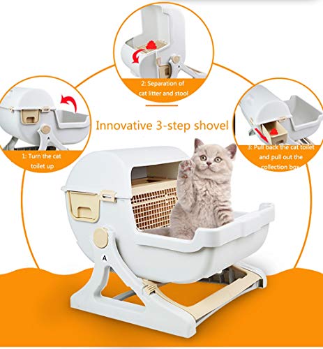 Litière pour chat semi-automatique propre jumbo pour animaux