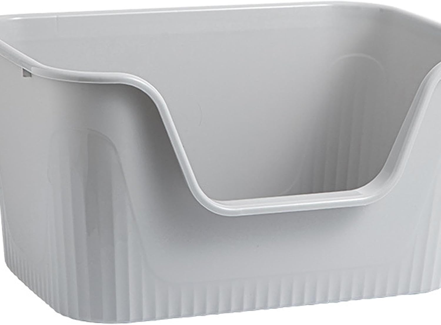 Extra Large Cat Litter Container with Open Top Design for Easy Access, Gray M