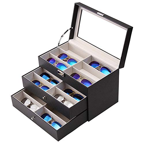 Preisvergleich Produktbild Wanlianer Sonnenbrillen Brillen Brillen Aufbewahrungsbox Sonnenbrille Vitrine Sunglass Eyewear Display Storage Case Tray