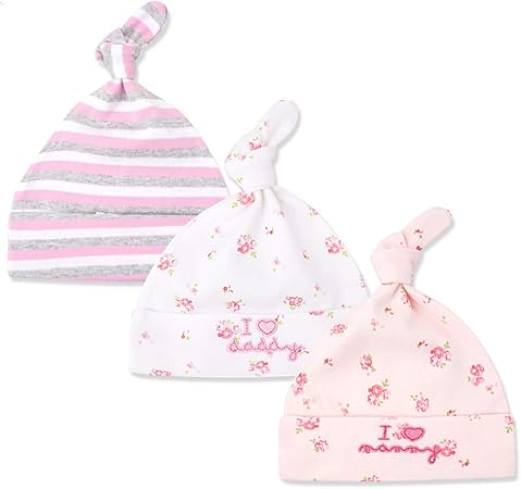 Vucdxop Lot De 3 Chapeau Bonnet De Nouveau Ne Coton Chapeau De Ceremonie Bonnet De Naissance En Coton Pour 0 6 Mois Bebe Fille Garcon Amazon Fr Vetements
