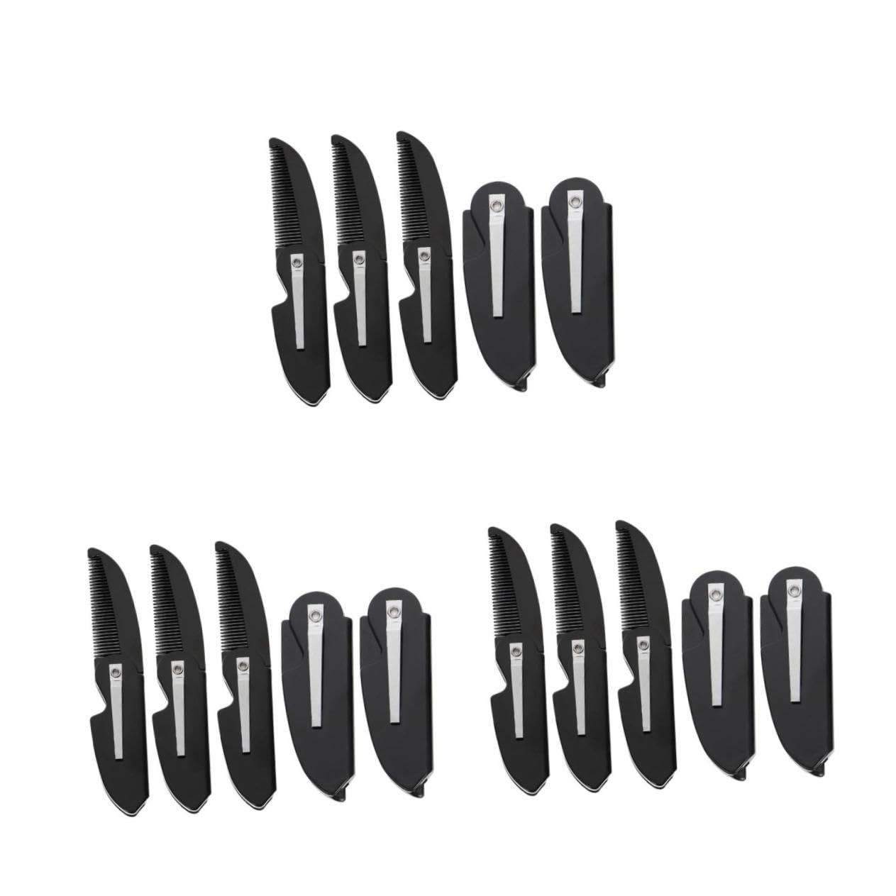 15 Pezzi Pettine da in Plastica Leggera Pettine Compatto da Viaggio per Styling e Baffi Strumento di Quotidiana Resistente e Facile da Usare