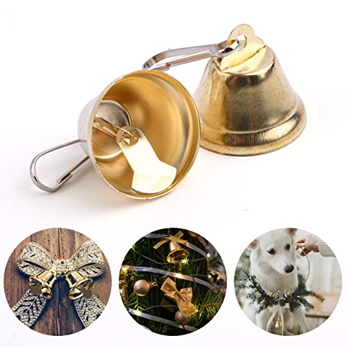 40 Pieces Christmas Jingle Bells Gold Jingle Bells Metal Craft Bells Small Bell Diy Bells For Wreath, Holiday Home And Hanging Christmas Wind Chimes Making #TOP6