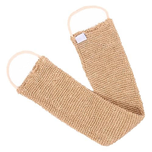 Toyvian Cinturón Exfoliante Espalda de Yute y Ramio Estropajo de Baño Natural para Eliminar Piel Muerta Toalla Larga para Ducha y Spa Uso Diario y Viaje