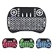ZYF Mini Wireless Keyboard, i8 2.4GHz Rechargeable Remote Keyboard with Touchpad Mouse Combo, 7 Colors RGB Backlit, for Android TV Box, Smart TV, PS3, Nvidia Shield - Black