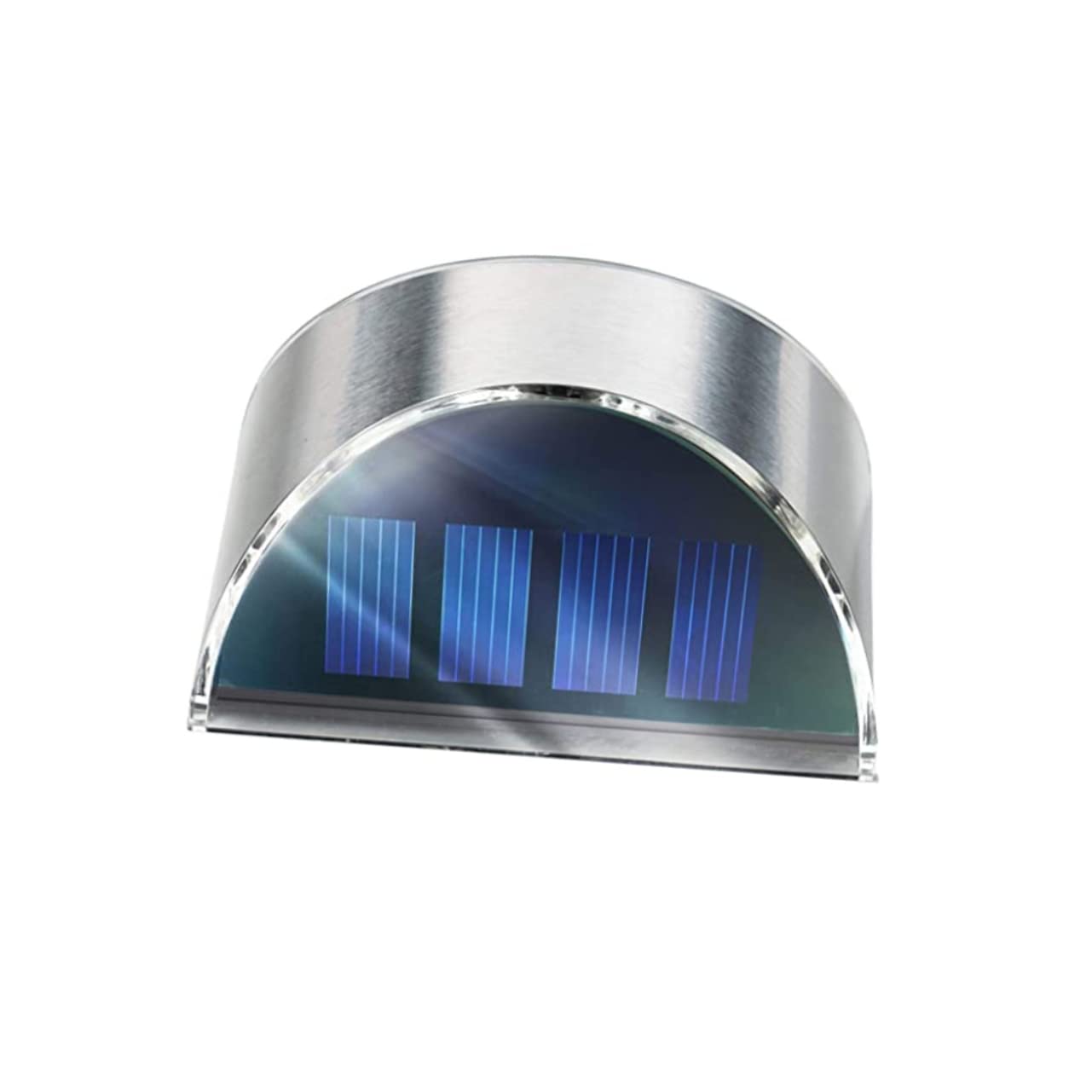 4 szt. Lampa ścienna zasilana energią słoneczną, lampa ścienna zewnętrzna ze stali nierdzewnej, zewnętrzne lampy solarne, lampy solarne, zewnętrzne lampy słupkowe, zewnętrzne lampy ogrodzeniowe, lampa