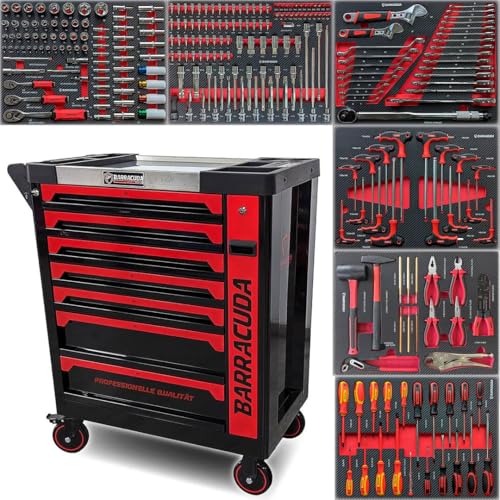 Barracuda Tools Servante d'atelier 8 tiroirs avec 6 outillés - CUDA Max XXL BR
