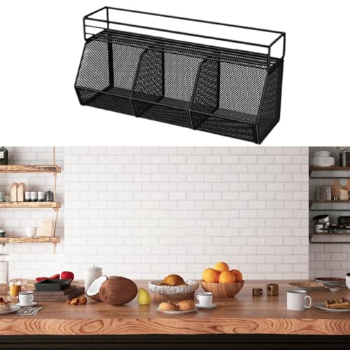 Image of Potato Onion Basket Fruit Vegetable Basket for Bathroom Countertop Household Double Layer