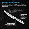 Messermeister-Avanta-5-Fine-Edge-Steak-Knife-Set-Pack-of-2-German-X50-Stainless-Steel-Rust-Resistant-Easy-to-Maintain-8-Steak-Knives-Total Messermeister Avanta 5” Fine Edge Steak Knife Set - Pack of 2 - German X50 Stainless Steel - Rust Resistant & Easy to Maintain - 8 Steak Knives Total
