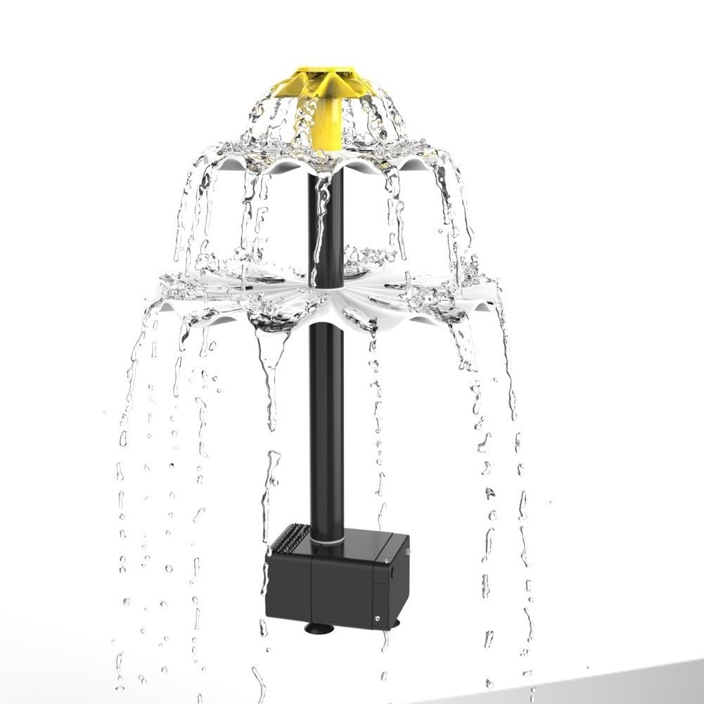 Zoegneer Solar-Springbrunnenpumpe, Wasserspiel, Vogeltränke, Outdoor-Gartendekoration, mit mehreren Düsen, einziehbarem Ständer und anpassbaren Sprühmustern, solarbetriebene Wasserzirkulation f
