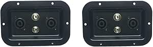 2x Speaker Jack Plates With Dual NL4 SpeakON & 1/4" Jacks - For PA Speaker Boxes