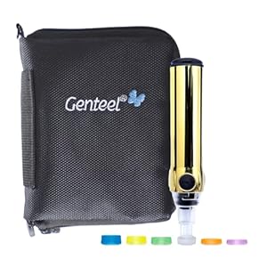 Genteel Plus | Extraordinary Vacuum Technology Gives You Absolutely Pain-Free Blood Draw Lancing for Diabetes, Ketone, Home Testing, INR, All | Highest Precision Model (Glorious Gold)