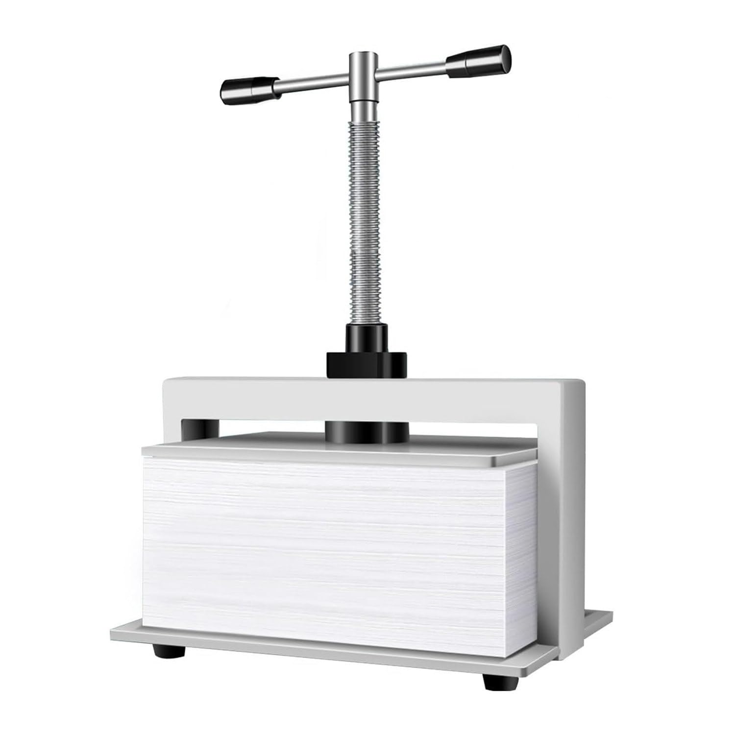 Ręczna prasa papierowa do papieru formatu A3/A4 Maszyna do spłaszczania papieru, introligatorska prasa z kołem ręcznym, ciśnieniowa 1500kg Ręczna prasa do papieru płaskiego,A3