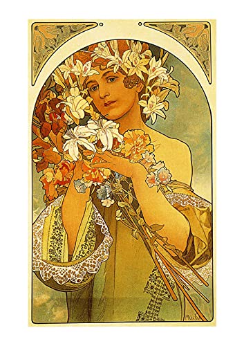 Affiche Alphonse Mucha encadrée pour décoration grand salon