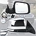 Lqito Right Passenger Side Mirror Compatible With 2011-2016 Jeep Grand Cherokee With Manual Folding Power Glass Heated Turn Signal Mirror Memory Chrome Replace#57010704AJ(11Pins)