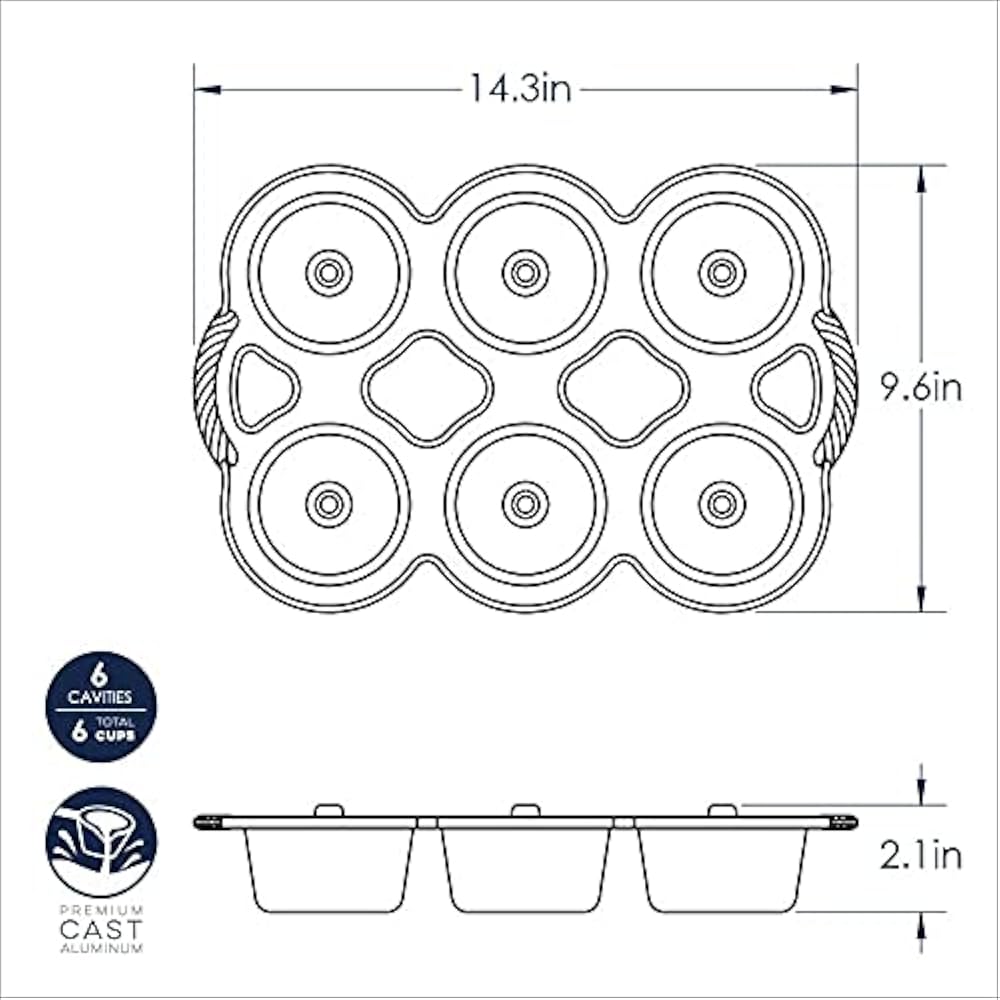 6-Cup Mini Angel Cakes Pan by Nordic Ware in Liberia Ubuy