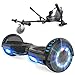 RCB Hoverboard mit Sitz und Hoverkart Set 6,5 Zoll hoverboards für Kinder, Hoverboards mit Bluetooth und LED-Lichtern, Go-Kart Solider Sitz, Geschenk für Kinder