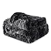 Bedsure GentleSoft Fluffy Tie Dye Black King Size Blanket for Bed, Thick Soft Sherpa Faux Fur Fleece Bedding Fuzzy Plush Winter Warm Heavy Large King Blanket, Cozy Black Gifts for Men Women, 108x90