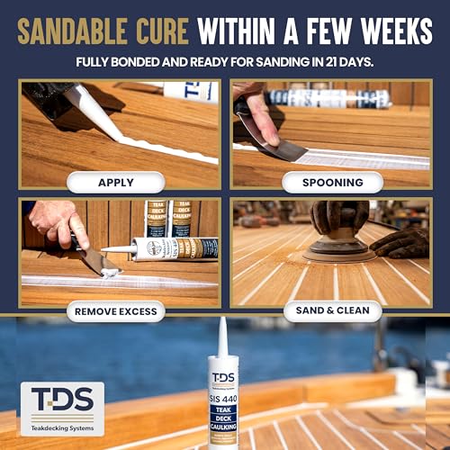 Sellador marino Teakdecking Systems 10oz blanco miniatura 6