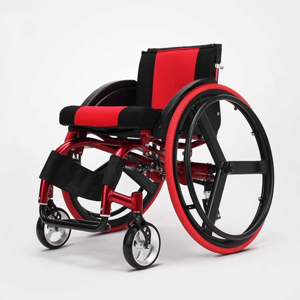 Silla de ruedas manual para adultos, ultraligera, plegable, ayuda de movilidad deportiva para una mayor independencia y estilo de vida activo