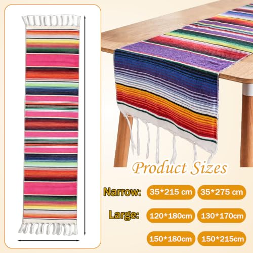 Mantel a rayas de México de 120*180cm para proteger mesas 4
