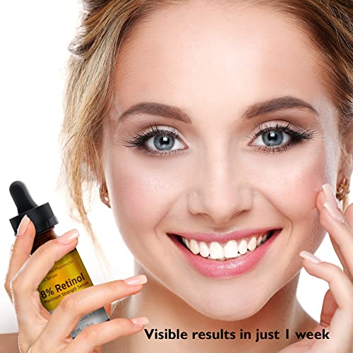 Retinol Complex Face Serum – Anti-Aging, Brightening Neck & Facial Serum Helps Firm, Smooth, & Nourish Skin With Lactic Acid, Vitamin A, & Retinyl Palmitate – Anti Wrinkle Serums By Laclaire 15 Ml #TOP6