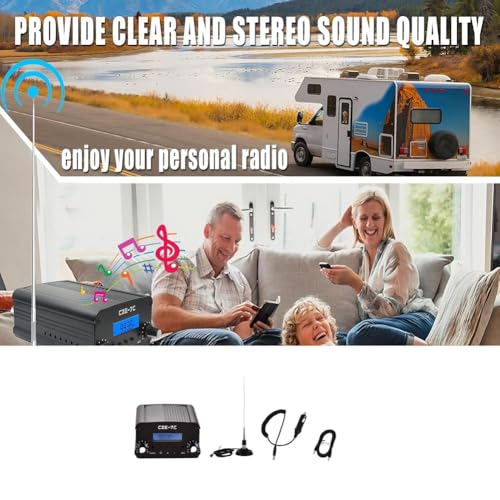 Transmisor de radio FM con potencia dual regulable 1W y 7W para estaciones locales 4