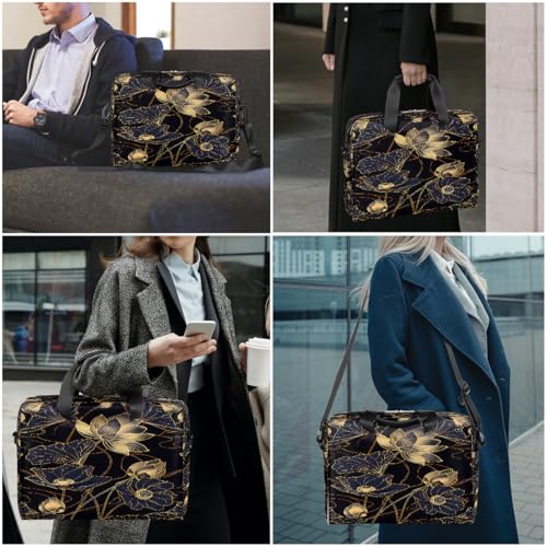 Bolso portatil impermeable 16 pulgadas flores bohemias miniatura 2