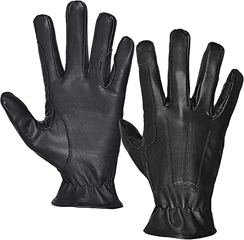 Daskz Leathers Full Leather Horse Riding Gloves – 100% Genuine Leather, Elastic Wrist – Black, Beige, Brown, Blue & Green