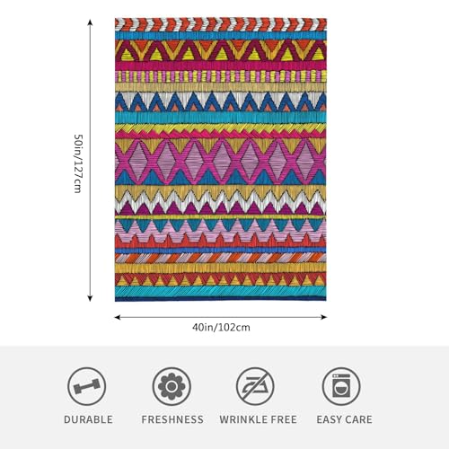 HGOD DESIGNS Ethnic and Tribal Pattern Blanket Soft Warm Print Throw Blanket for Women Adults 100x130cm, 100 x 130cm - Image 2