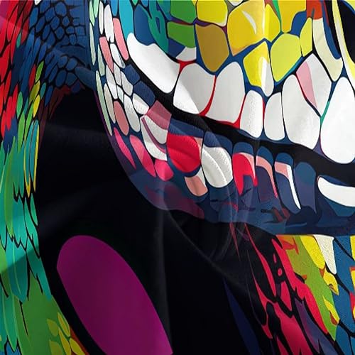 Housse de couette serpent 135x200 anti-glissement grâce à sa fermeture éclair intégrée - 8