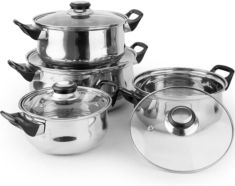 17-Pc. Kitchen Cookware Set with Utensils