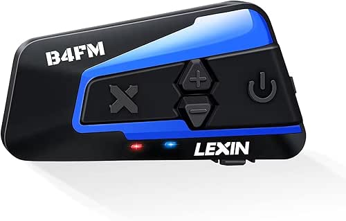 LEXIN B4FM Intercom Casque de Moto Bluetooth, Mains Libres 1-10