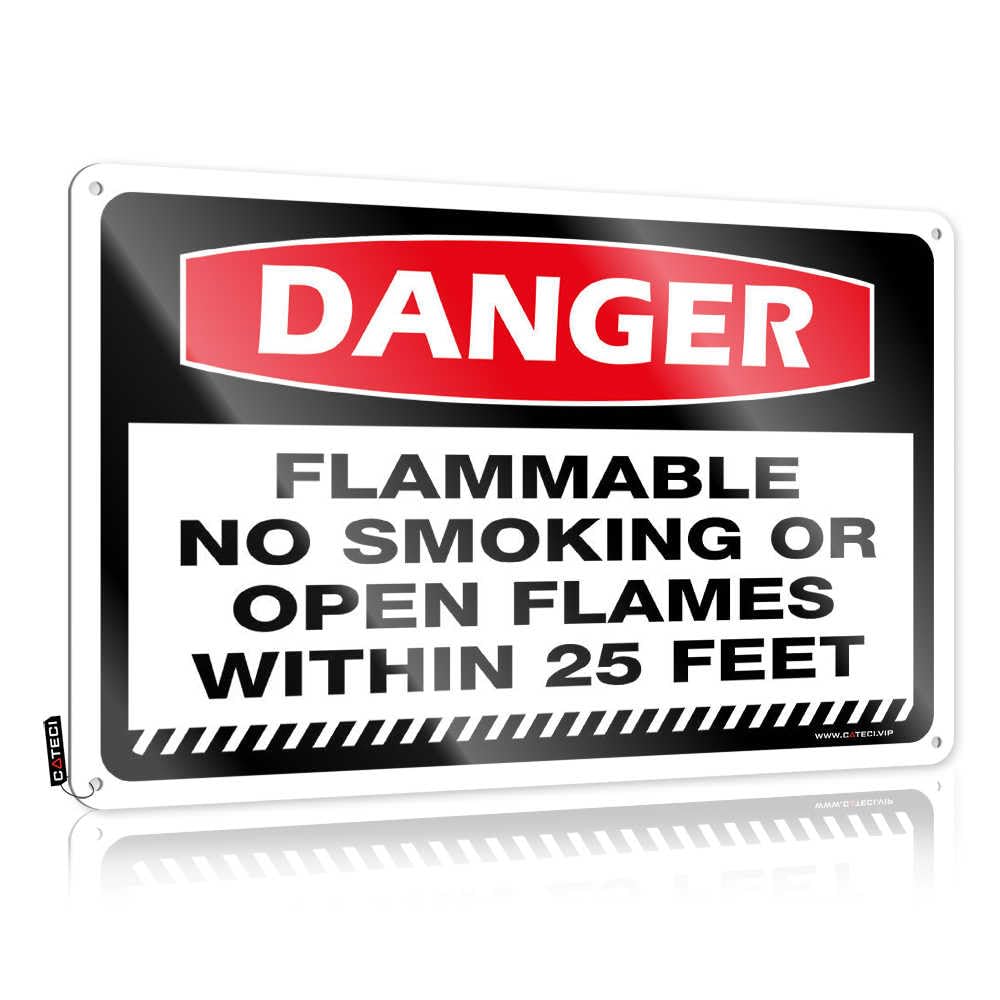 Fzfn Men's Colour Stuff Decorative Decoration - Danger Flammable No Smoking Or Open Flames Within 25 Feet Rustic Wall Art Nice Easy Hang For Outhouse(20X30cm)