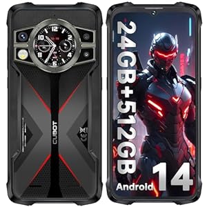 CUBOT King Kong 9 Rugged Phone Unlocked Android 14-24GB RAM+512GB ROM Cell Phone, 10600mAh(33W) Battery, 100MP Camera Smartphone, 6.58”FHD+120Hz Dual Screen, G99/4G Dual SIM/IP68/IP69K/NFC/GPS