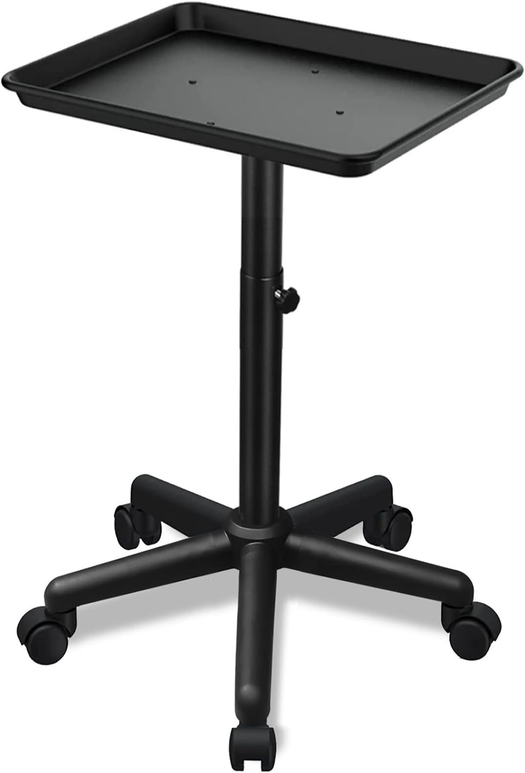 Premium Aluminum Salon Tray, Sturdy Five feet Base Adjustable is Used for Salon Tray on Wheels, tattooing, Beauty Spa, Dentist, Etc.…(Black)
