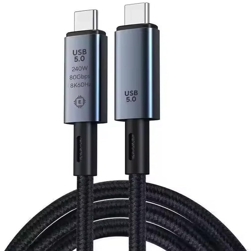 Tobo 2M USB C Thunderbolt 5 Cable, 80Gbps Bandwidth, 80Gbps Date, 2 Meter 8K 4K Video Sync Display, 240W Fast Charging, Fully Compatible with Thunderbolt 4/3, Type USB-C, USB4 TD-1592CC-image-39