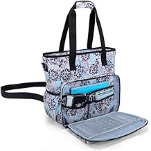 BAFASO Car Front Seat Organizer with Laptop Sleeve and Shoulder Strap, Car Seat Organizer with Back Adjustable Straps, Dandelion