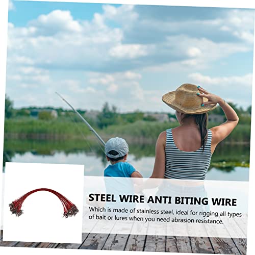 100 PCS Cables de Pesca Resistentes con Giratorio Rojo miniatura 4