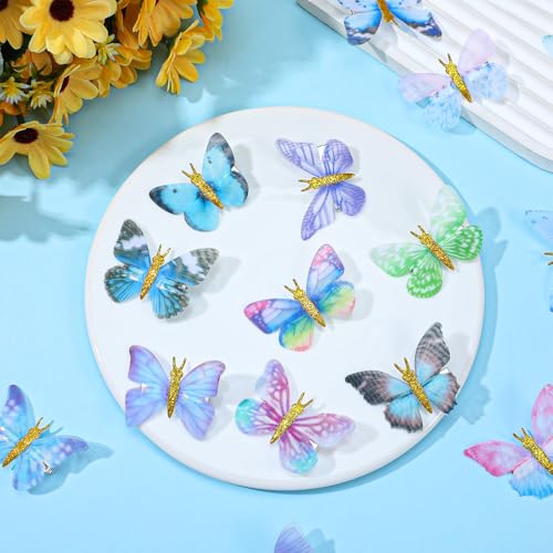 20 pinzas de mariposa coloridas para cabello miniatura 7