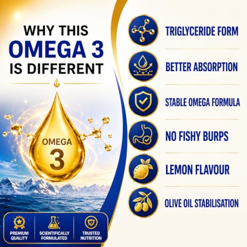 Image of Omega Liquid | Pure Icelandic Salmon Fish Oil | 1195mg Omega-3 EPA 678mg DHA 430mg + Vitamin D3 | Patented High-Absorption Triglyceride Form | No Fishy Burp | Heart, Brain & Joint Health