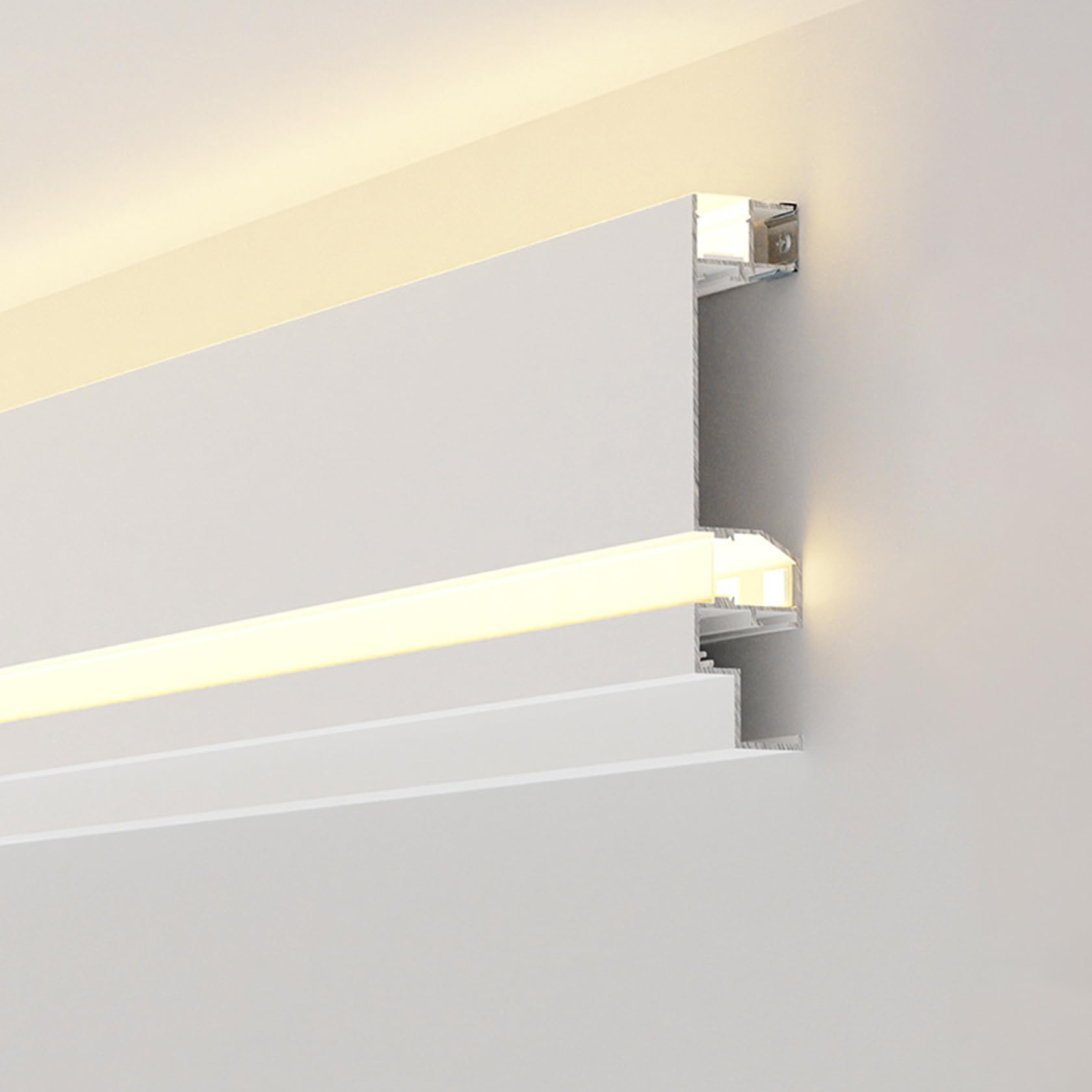 Moulure lumineuse LED de plafond à couleurs changeantes et pose facile