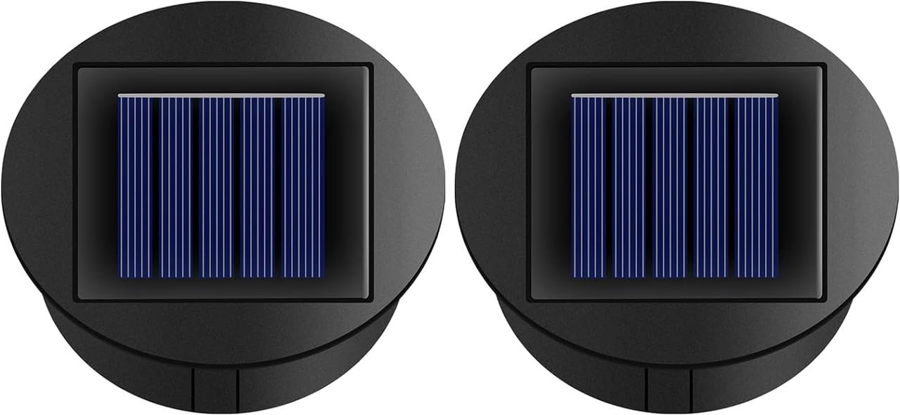 BUCASA 2 Stück Garten Solarleuchten Ersatzteile, 8cm Solarleuchten Ersatz Top mit Heller LED