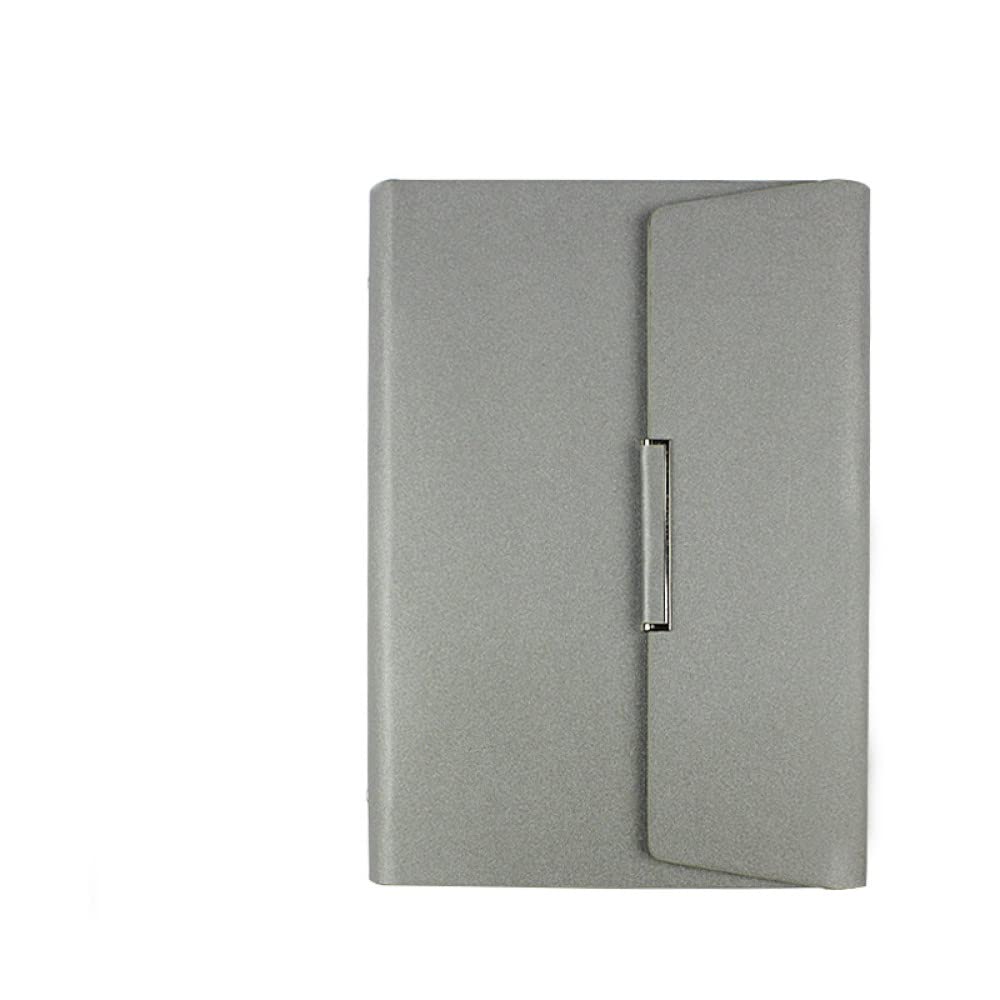 Quaderno A Spirale in Pelle A5 con Copertina Rigida Organizzatore 6 Raccoglitore ad Anelli Cancelleria per Ufficio Blocco Note per Affari Quaderno,Grigio,4PCS