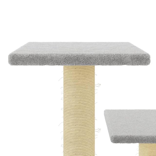 Foto 4 de 7 de vidaXL Rascador para Gatos con Postes de sisal Gris Claro 61 cm