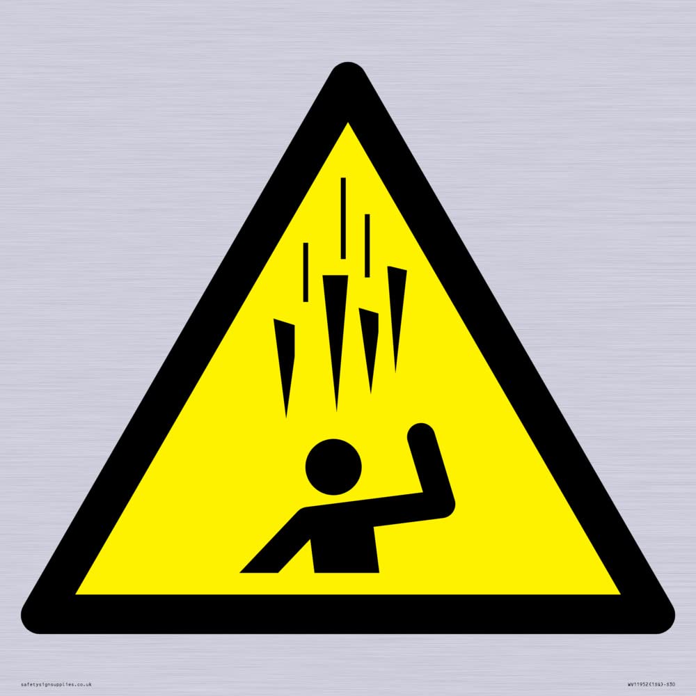 W039 Warning: Falling ice Sign - 300x300mm - S30
