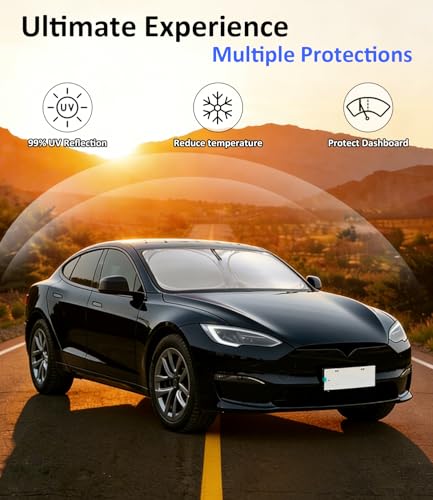 Image of Windshield Sun Shade for Tesla Model S 2012-2026 Accessories