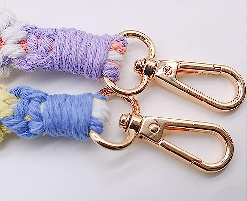 Handmade Woven Cotton Rope Flower Shoulder Strap Bag Strap Purse Strap Crossbody Replacement Strap3