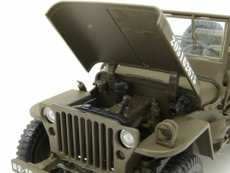 SAST Jeep Willys Ouverte US Army 1/18 en Métal D-Day Opération Overlord